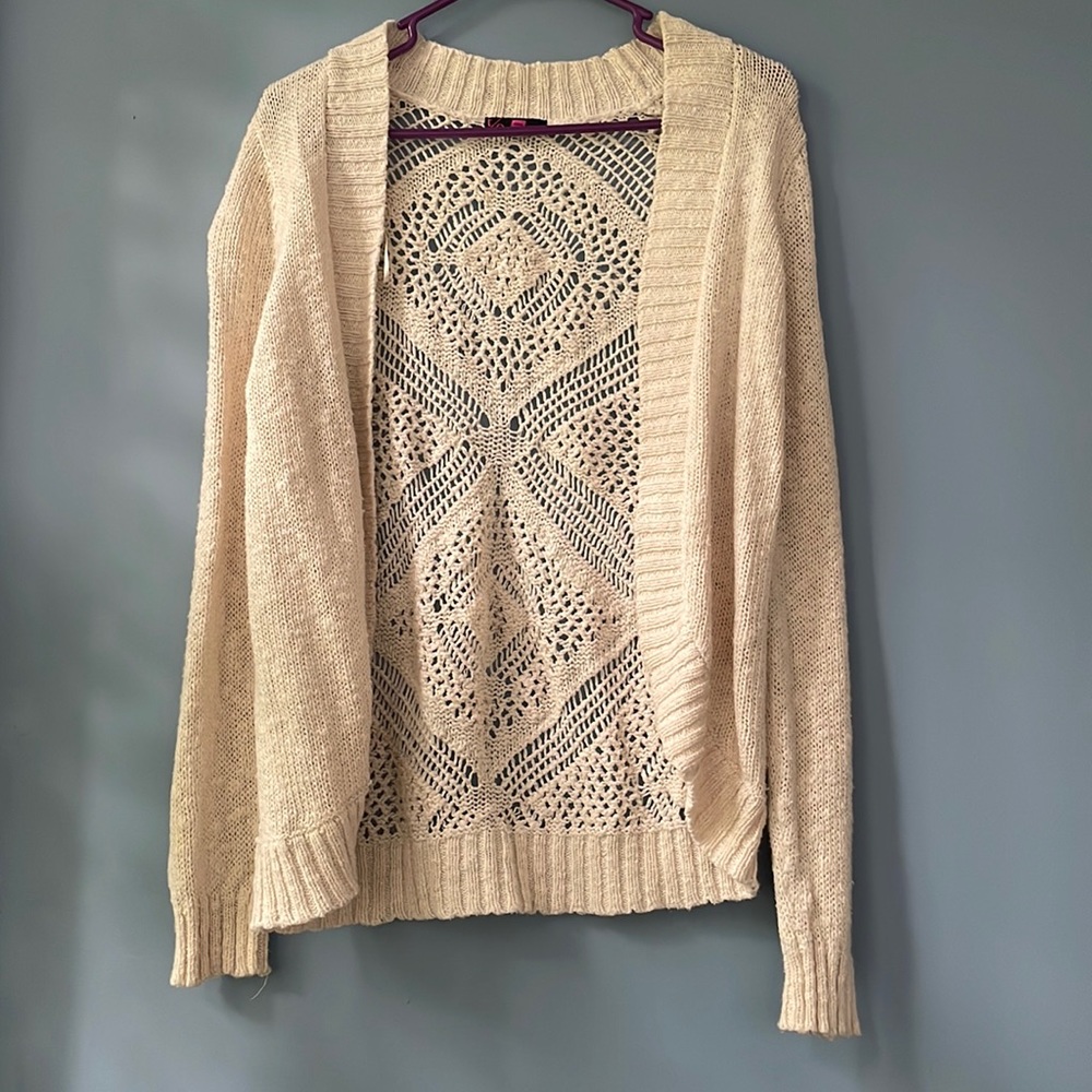 See Through Patterned Cardigan